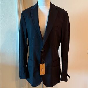 Boggi Milano B Tech Stretch Men Black Blazer Size 48R